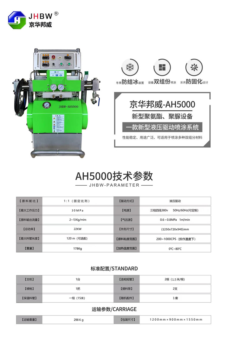 京华邦威聚脲喷涂机AH5000